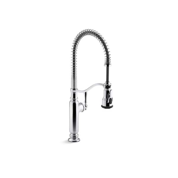 KOHLER Tournant Semi-Professional Single Handle Pull Down Sprayer Kitchen Faucet in Vibrant Brushed Bronze