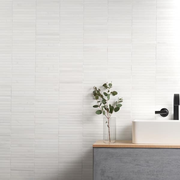 Bianco Dolomite White 12 in. x 12 in. Honed Marble Floor and Wall Mosaic Tile (1 sq. ft./Each)