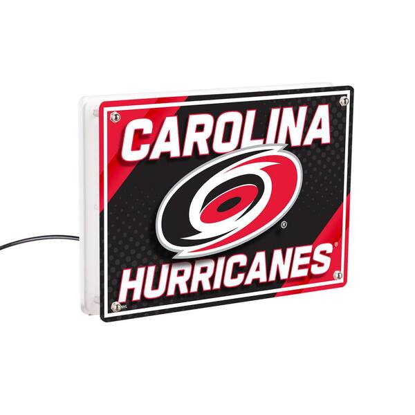Evergreen Carolina Hurricanes NHL Black Rectangle Desklite LED Decor