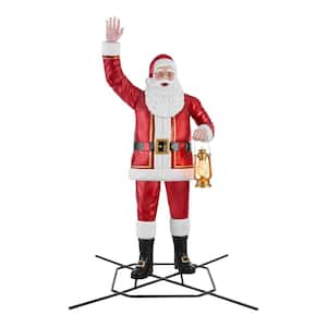 8 ft. Holiday Traditions Giant -Sized LED Towering Santa Holiday Yard Decoration