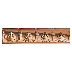 Moonlit Seashore 0.012 in. x 6.44 in. x 48 in. Metal Bed Moulding Nail-up Tin Cornice in Lincoln Copper (48 Ln.ft./Pack)