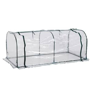 3 ft. W x 7 ft. L x 2.5 ft. H PVC Metal Tunnel Greenhouse Kit with Strong Durable Materials for Year-Round Gardening