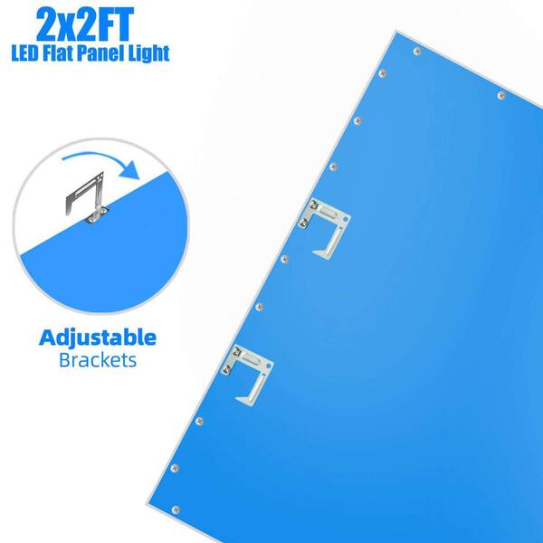 Honbei 2 ft. x 2 ft. 5800 Lumens Integrated LED Panel Light, 5000K 2x2 LED Flat Panel Light Lay in Fixture for Office,ETL10PACK