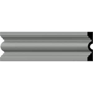 SAMPLE - 3/4 in. x 12 in. x 4 in. Urethane Gorleen Chair Rail Moulding