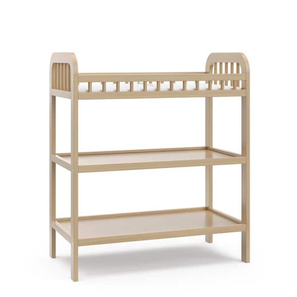 Storkcraft Pasadena Driftwood Changing Table with Water-Resistant Changing Pad