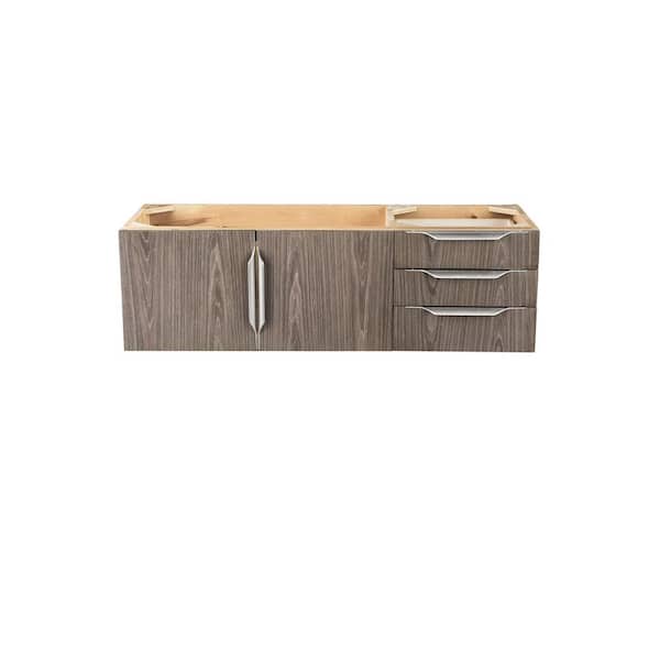 James Martin Vanities Columbia 48.0 in. W x 19.5 in. D x 14.5 in. H Single Bath Vanity Cabinet without Top in Ash Gray