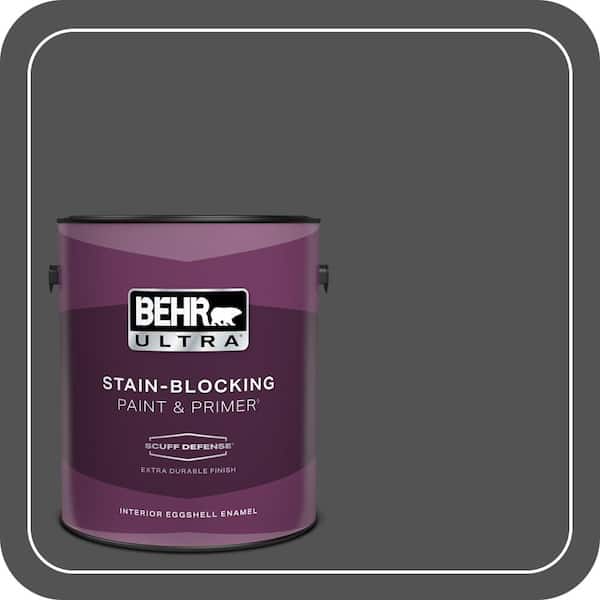 BEHR ULTRA 1 gal. #BXC-30 Black Space Extra Durable Eggshell Enamel Interior Paint & Primer