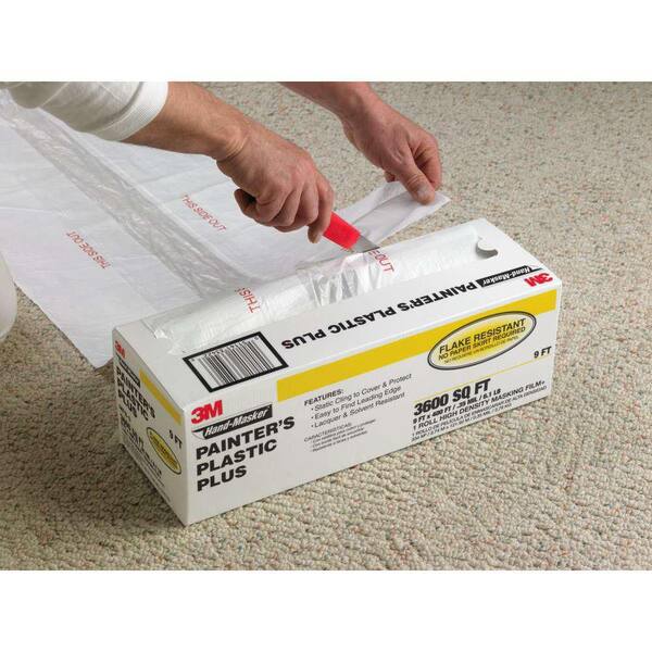 3M Hand-Masker With Film & Tape - 12-inch Dispenser For Painting Protection
