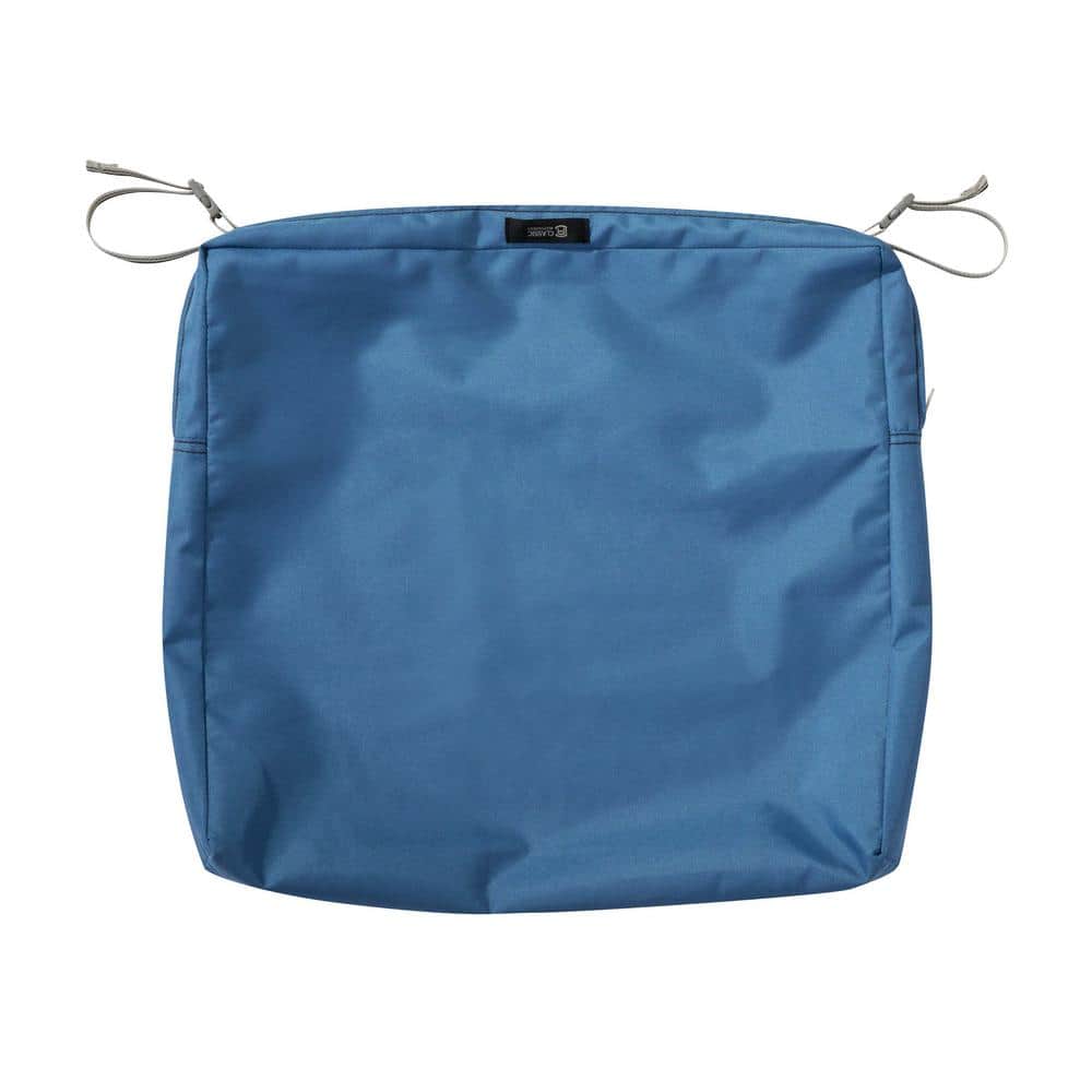 Empire Blue Water-Resistant Outdoor Patio Cushion Cover, 21" x 21"