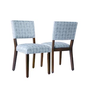Indigo Print Open Back Dining Chair (Set of 2)