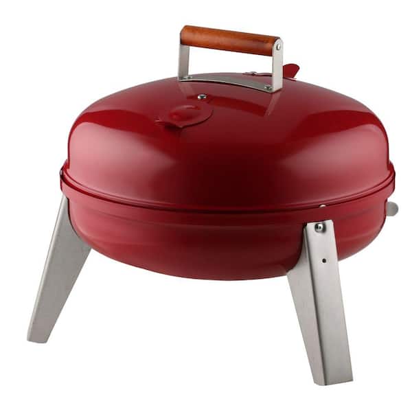 Americana Lock N' Go Portable Charcoal Grill in Red