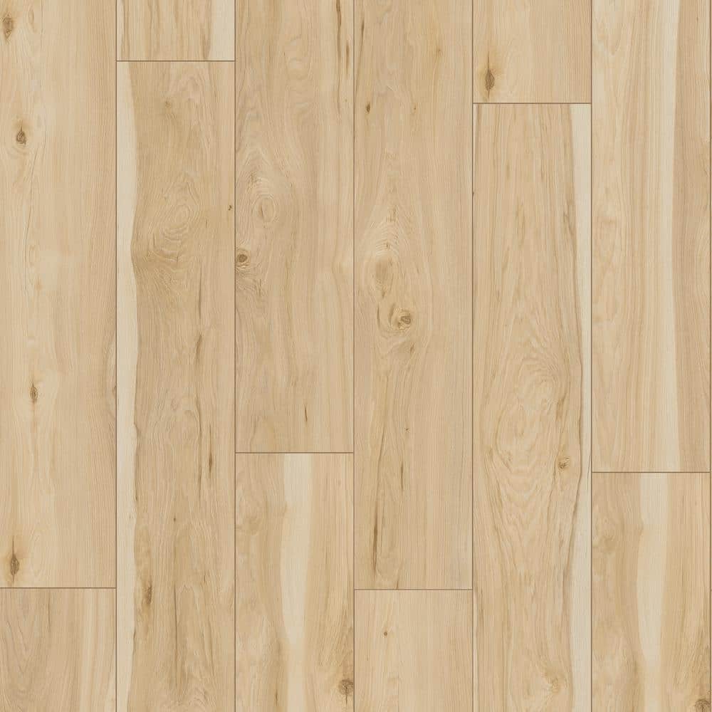 TrafficMaster Milo Valley Hickory 8 mm T x 8.03 in W Water Resistant Laminate Wood Flooring (21.3 sqft/case), Medium -  360831-2K620