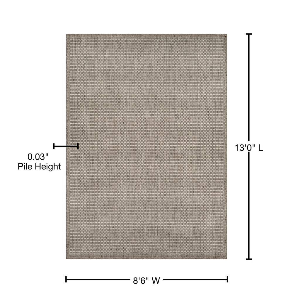 Recife Champagne-Taupe 9' x 13' Synthetic Easy-Care Area Rug