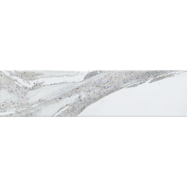 Emser -Miletone Dust Porcelain Bullnose Tile (3-in x 12-in)