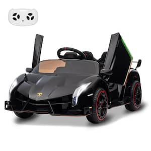 12V Kids Ride on Car with Remote Control, 3 Speeds, Battery Powered Electric Car, Black