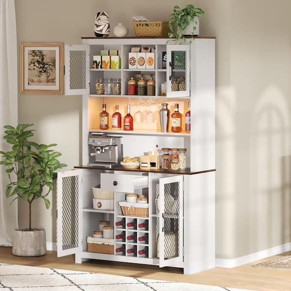 aisword 47.1 in. x 70.9 in. Engineered Wood Kitchen Pantry Cabinet