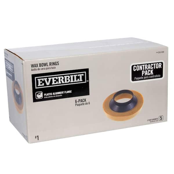Everbilt 3 in. - 4 in. Standard Toilet Wax Ring (6-Pack)