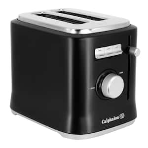 Precision Control 2 Slice Matte Black Toaster with 6 Shade Settings