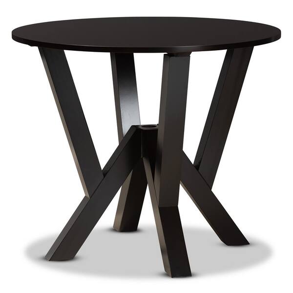 Baxton Studio Irene Dark Brown Dining Table 16910900HD The Home Depot