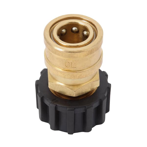 3/8" Female Quick Connect Coupler x M22 Twist Connector for Pressure Washer 14mm 