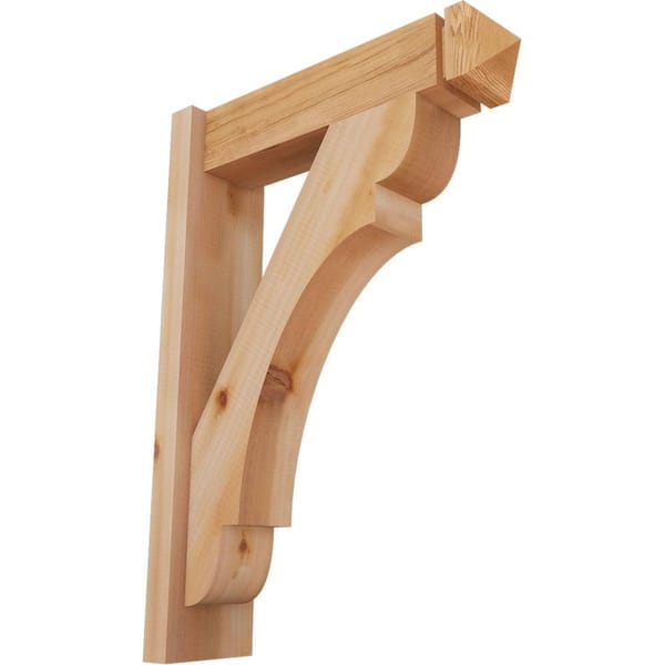 Ekena Millwork 6 in. x 28 in. x 20 in. Western Red Cedar Olympic Arts and Crafts Smooth Outlooker