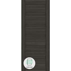 Louver 30 in. x 80 in. No Bore Solid Core Gray Oak Wood Composite Interior Door Slab