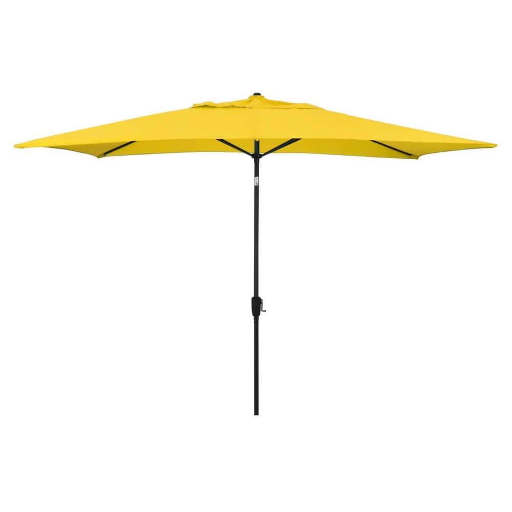 10 ft. x 6 ft. Steel Market Patio Umbrella with Crank Lift and Push-Button Tilt in Yellow Polyester price history on PriceWatchPro
