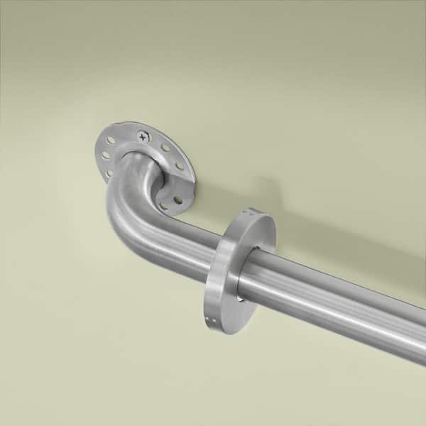 Glacier Bay 18 in. L x 3.1 in. ADA Compliant Grab Bar in Brushed Stainless Steel Glacier Bay 18 in. L x 3.1 in. ADA Compliant Grab Bar in Brushed Stainless Steel