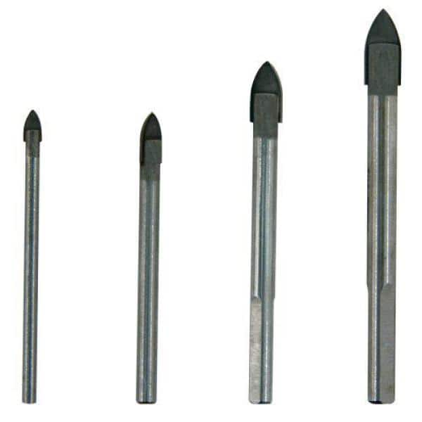MIBRO 1/8 in. - 5/16 in. Drilling Industrial Carbide Glass and Tile Drill  Bit Set (4-Piece) 456831 - The Home Depot