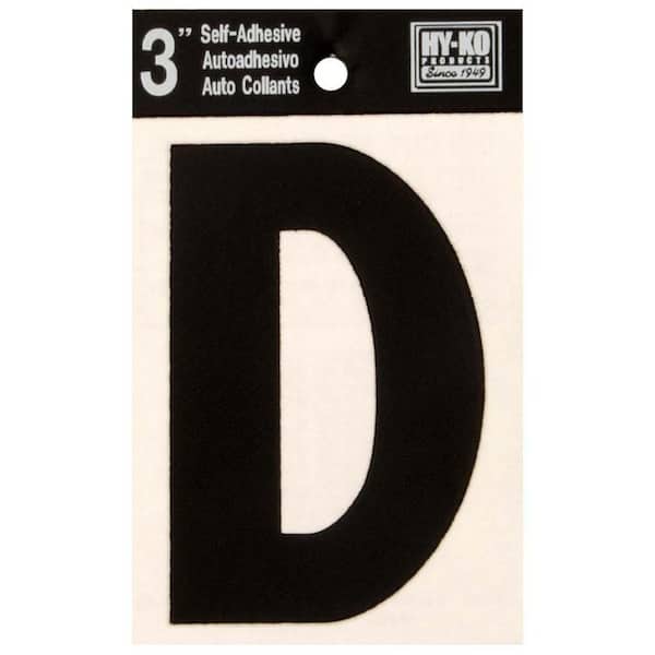 HY-KO 3 in. Self-Adhesive Vinyl Letter D