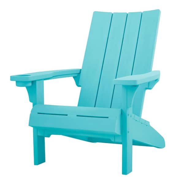Modern Resin Plastic Teal Adirondack Chair