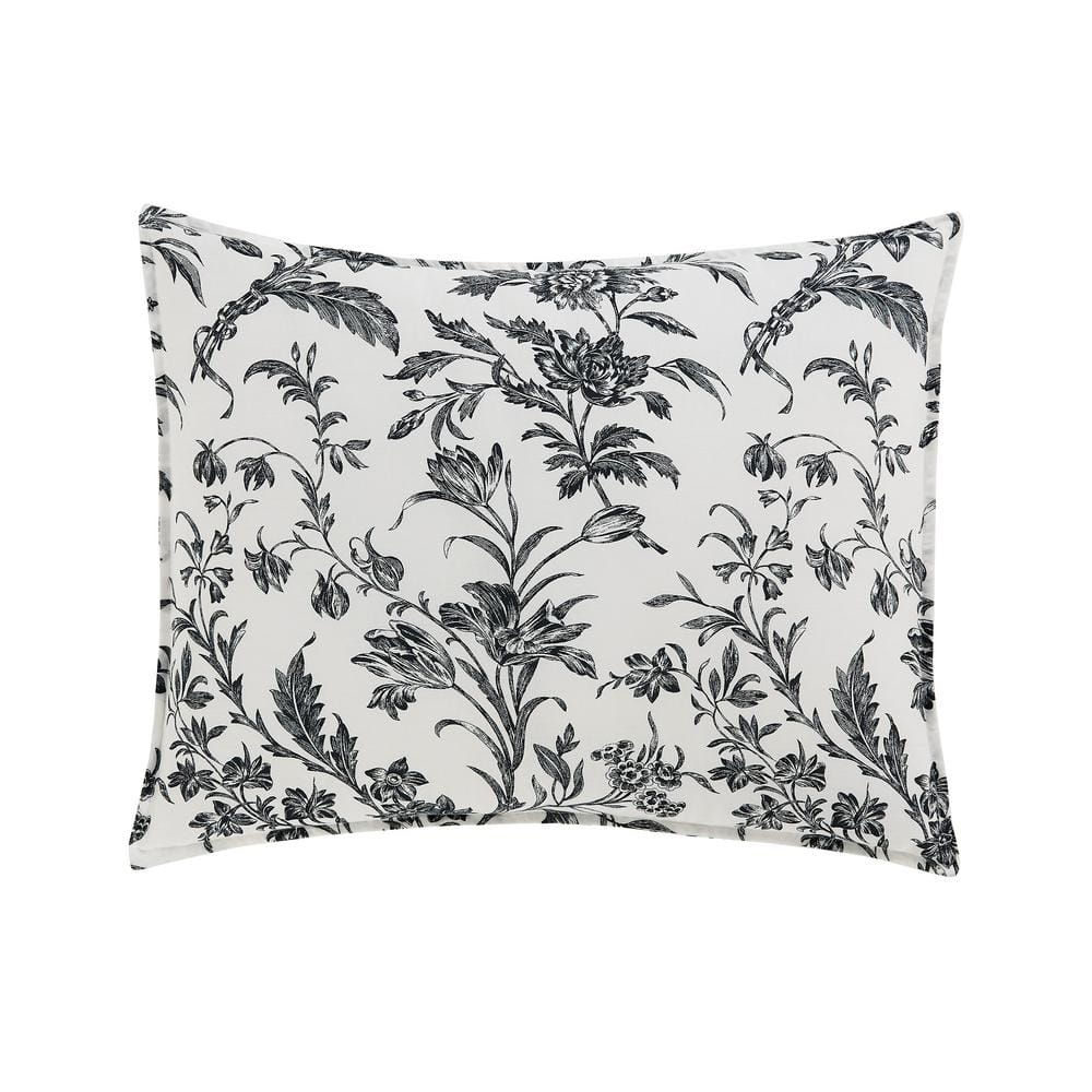 Amberley Black and White Reversible Cotton King Comforter Set