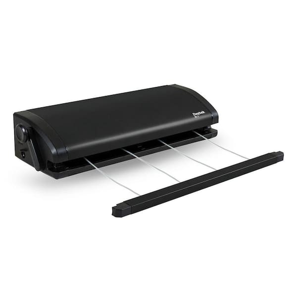 Mk2 4-Line Retractable Clothesline in Anthracite Black, 92 Feet Drying Space
