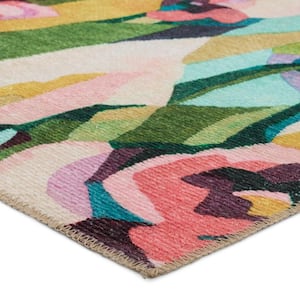 Amicia 4 ft. x 6 ft. Floral Multicolor/Pink Indoor/Outdoor Area Rug