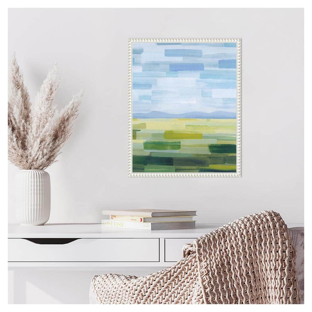 Grace Popp Abstract Landscape Canvas Print with White Frame