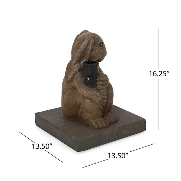 13.5 in. Patio Umbrella Base in Brown with Rabbit Shape