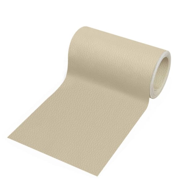 Angel Sar 4 in. x 63 in. Beige Leather Repair Patch, Self-Adhesive Leather Repair Tape for Damaged Leather Furniture, Sofa Seating