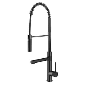 Artec Pro Pull-Down Single Handle Kitchen Faucet with Pot Filler in Matte Black / Spot Free Black Stainless Steel