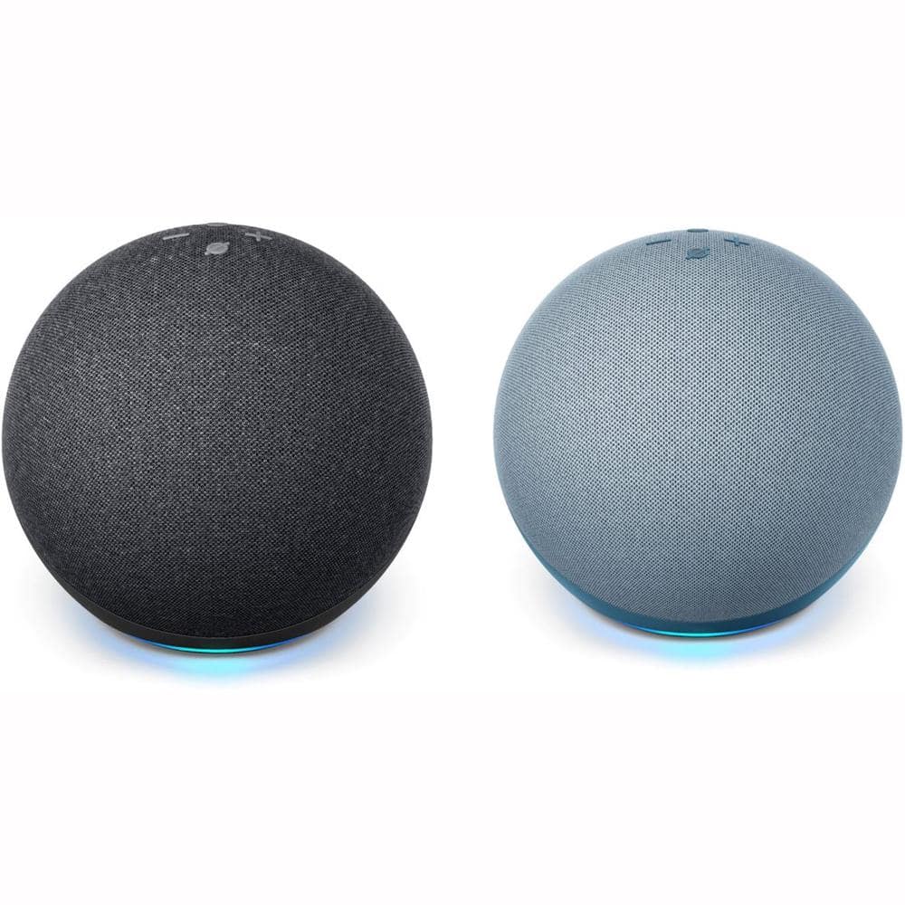 Amazon 4th Gen Echo Dot Kit in Black and Blue (2-Pack) DOT2PKBKBL