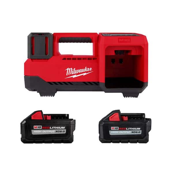 Milwaukee M18 18-Volt Lithium-Ion Cordless Inflator with (2) Batteries