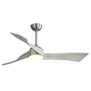 Kemp 52 in. LED Indoor Silver Smart Ceiling Fan with 6-Speed Remote