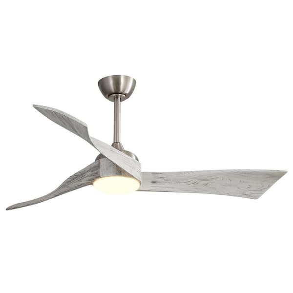 Nestfair Kemp 52 in. LED Indoor Silver Smart Ceiling Fan with 6-Speed Remote