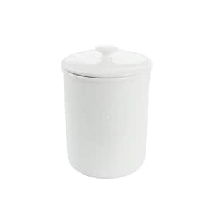 Simply White 68 oz. Porcelain Dry Goods Canister With Air tight Lid