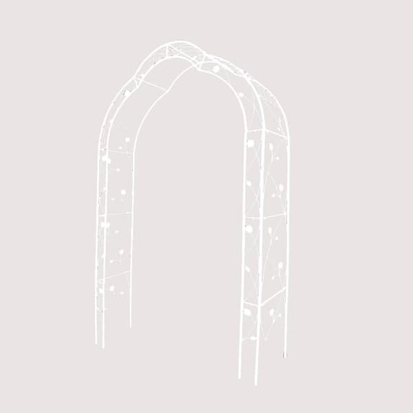 Unbranded 98.4 in. x 59 in. Galvanized Metal Garden Arbor
