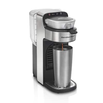 The Scoop 1-Cup Stainless Steel Drip Coffee Maker with Removable Reservoir