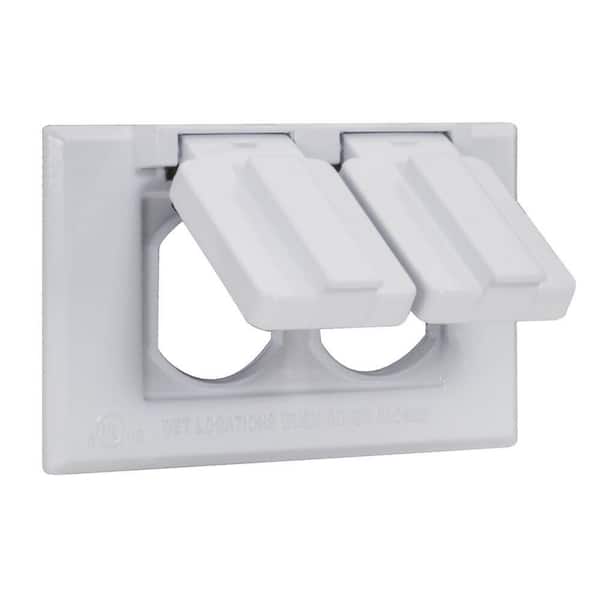 Southwire Weatherproof Single Gang Horizontal Duplex Cover (50-Pack)