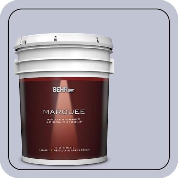 BEHR MARQUEE 5 gal. #630E-3 Grape Lavender Matte Interior Paint & Primer