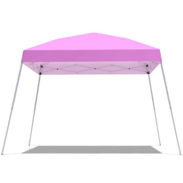 10 ft. x 10 ft. Pink Outdoor Patio Pop Up Canopy Tent