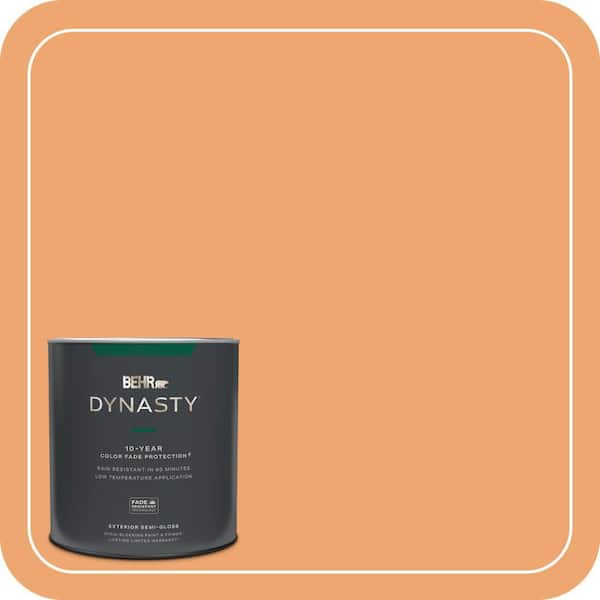 BEHR DYNASTY 1 qt. Home Decorators Collection #HDC-SP16-04 Apricot Jam Semi-Gloss Enamel Exterior Stain-Blocking Paint & Primer