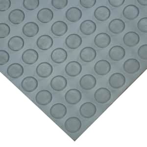 Coin-Pattern 3 ft. x 2 ft. Dark Gray Thermoplastic Rubber Garage Flooring Rolls